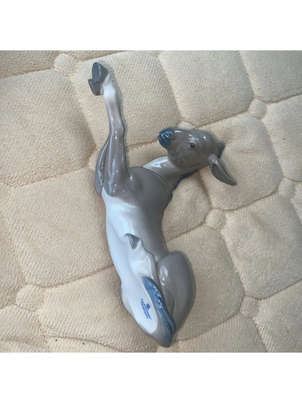 Lladro Nativity Donkey Laying Porcelain Figurine, Glazed Finish VTG F13N